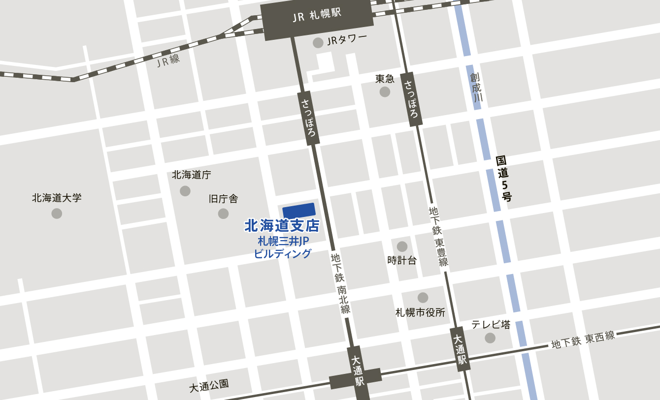 北海道支店のマップ