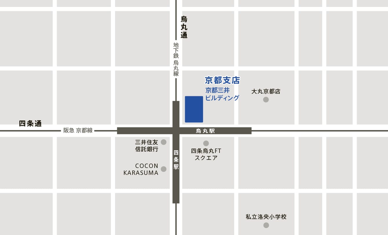 京都支店のマップ