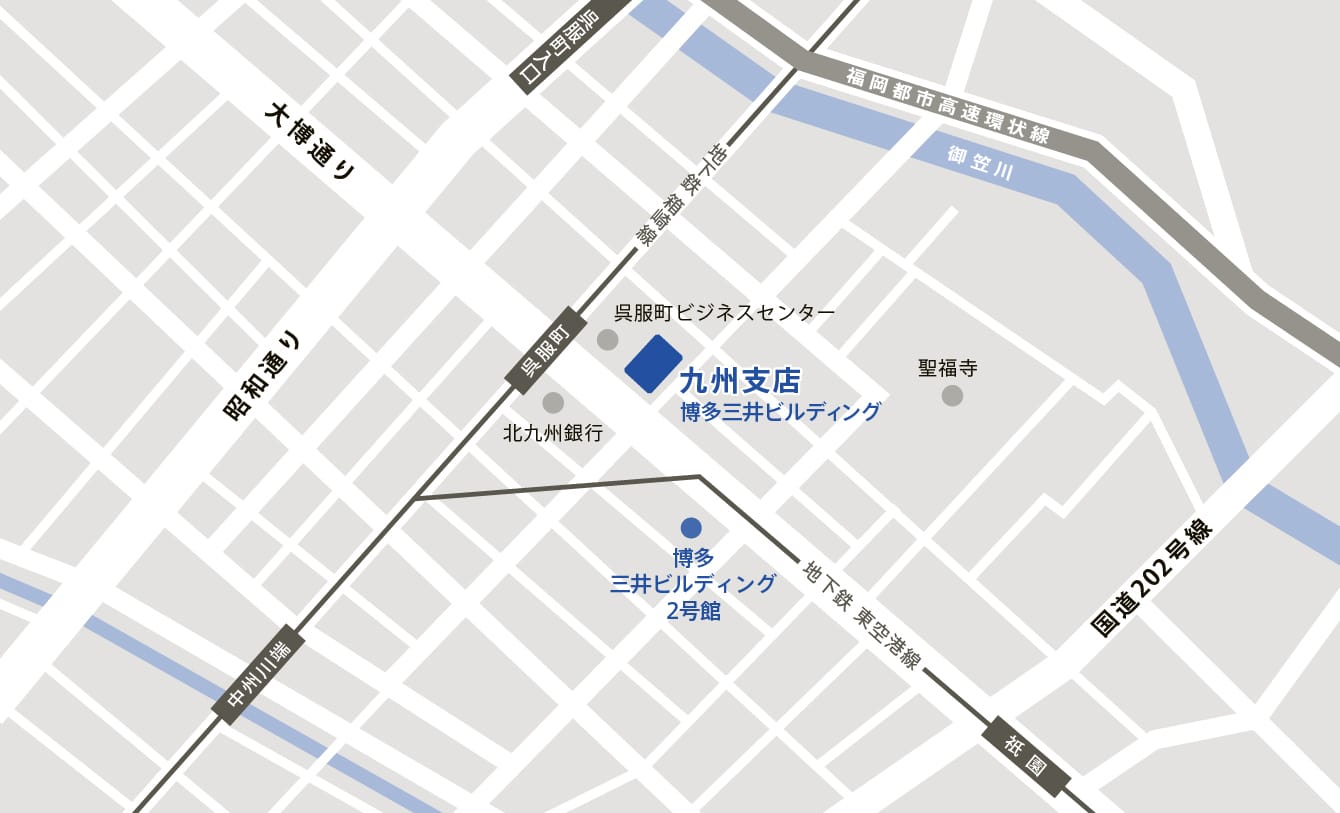 九州支店のマップ