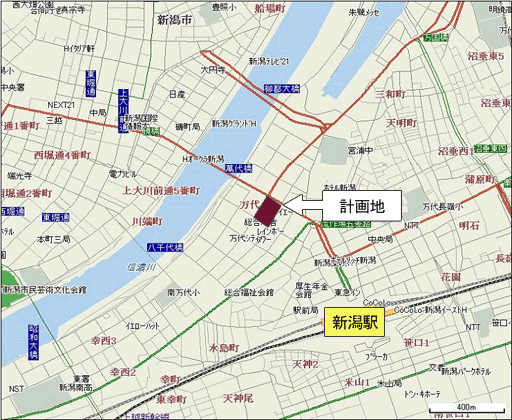 LOVELA(ラブラ)万代周辺地図