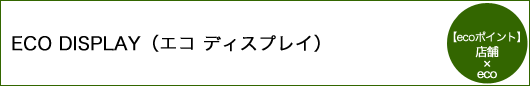 エコ　ディスプレイ