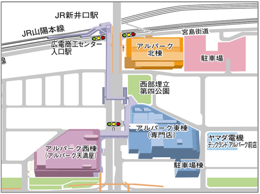 広島 アルパーク 車でのアクセス/駐車場｜アルパーク