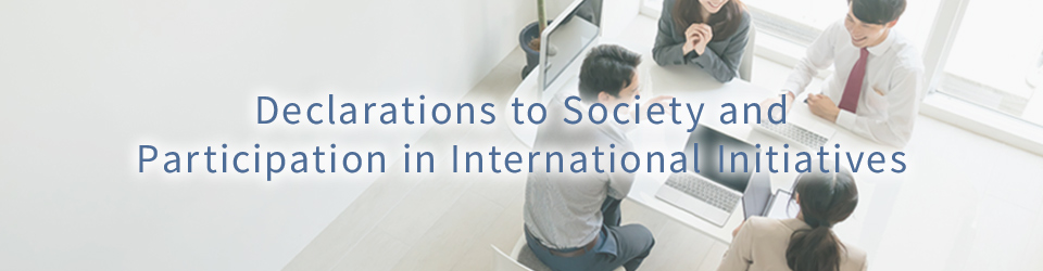 Declarations to Society and Participation in International Initiatives