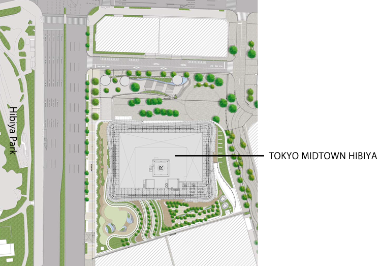 Greenery plan for TOKYO MIDTOWN HIBIYA